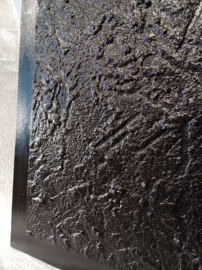 Modern Vibe - 24x30 One Color Black, Textured Abstract Framed