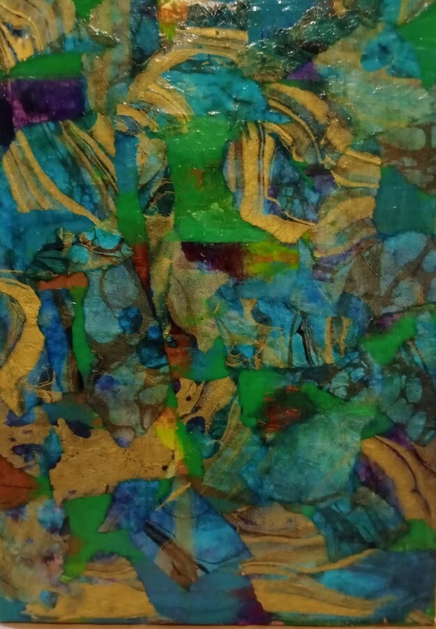 Island Dreams - 12x24 Mixed Media Abstract Framed Original