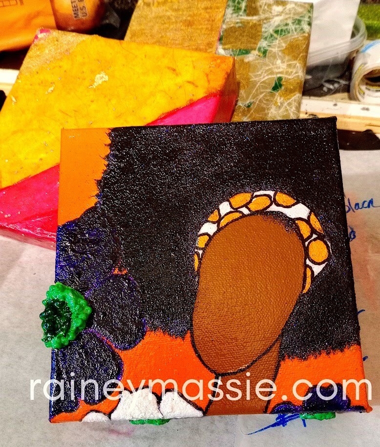 Rumara - LUXE Desk Art - 6x6 Art Original