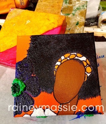 Rumara - LUXE Desk Art - 6x6 Art Original
