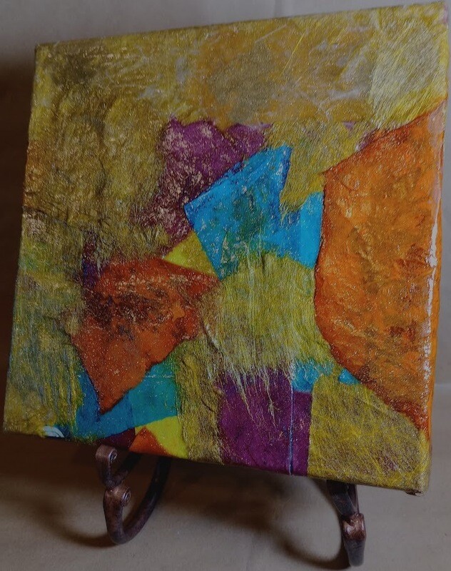 Golden Times - LUXE Desk Art - 8x8 Original