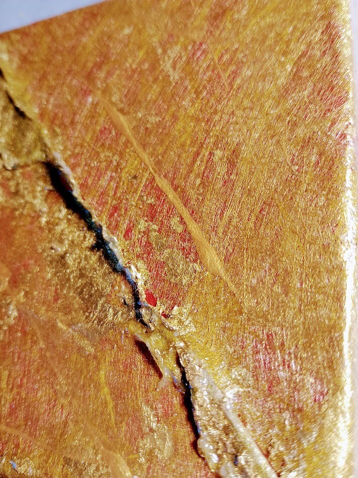 Golden Dreams -  LUXE Desk Art 5x5 Original