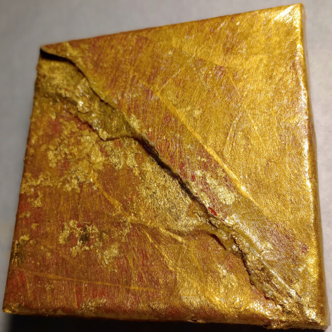 Golden Dreams -  LUXE Desk Art 5x5 Original