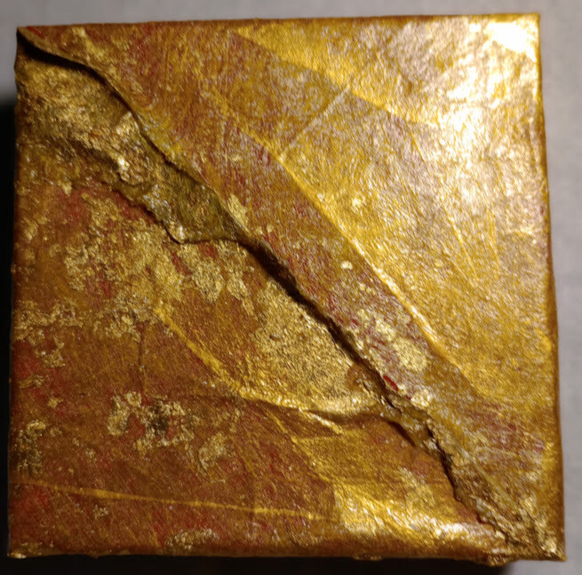 Golden Dreams -  LUXE Desk Art 5x5 Original