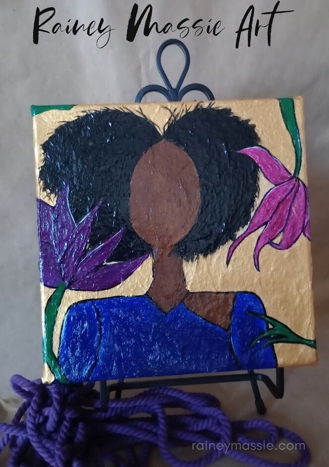 Trae - 8x8 Luxe Desk Art Original