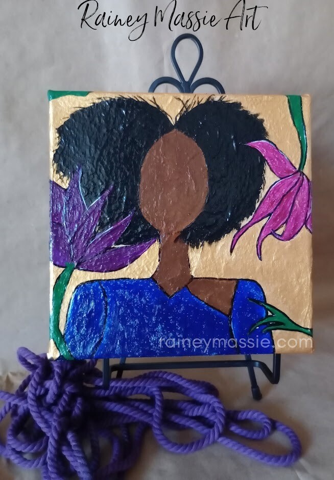 Trae - 8x8 Luxe Desk Art Original