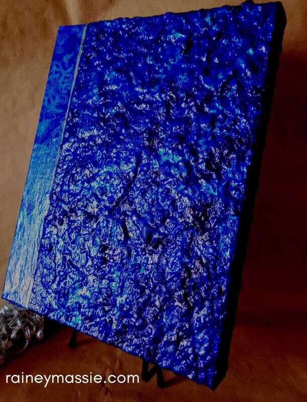Galaxy Blues - LUXE Desk Art   11x14 Original