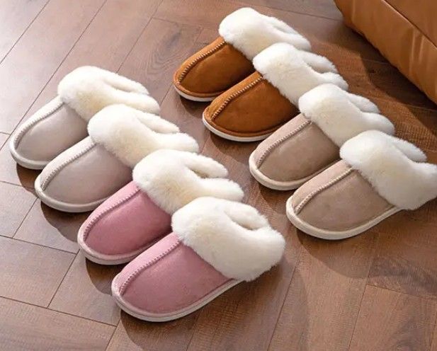 Red - Fluffy Cozy Slippers
