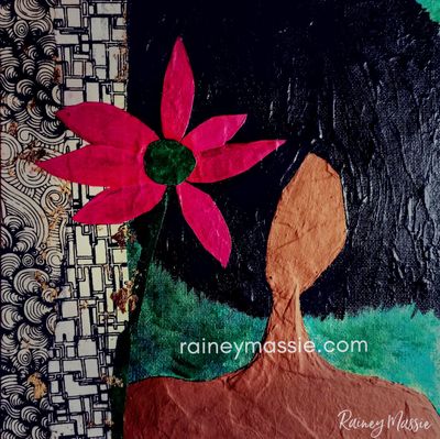 Self Love - LUXE Desk Art 8x8 Original with Easel