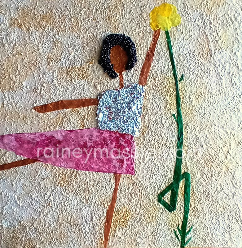Zaylie - 12x12 LUXE Desk Art Original