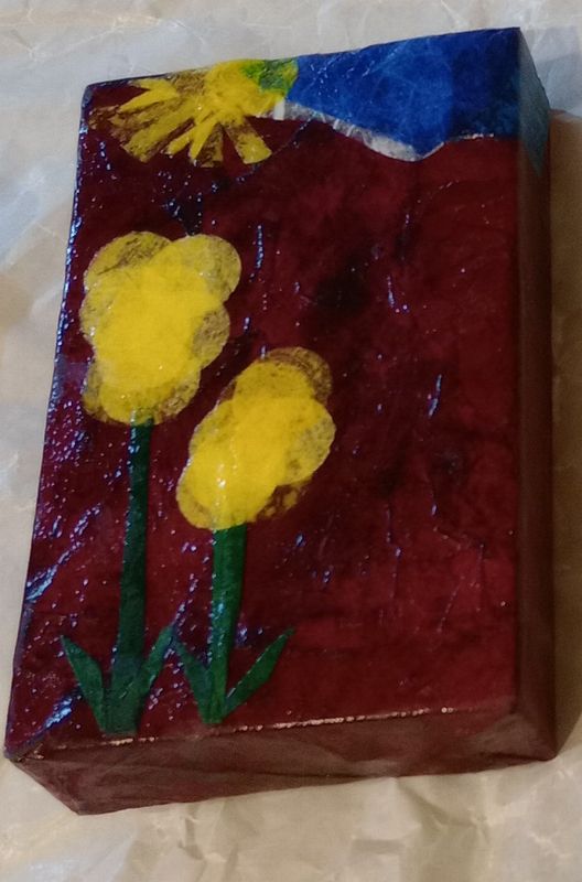 Spring Glow- 3x5 Mixed Media Original