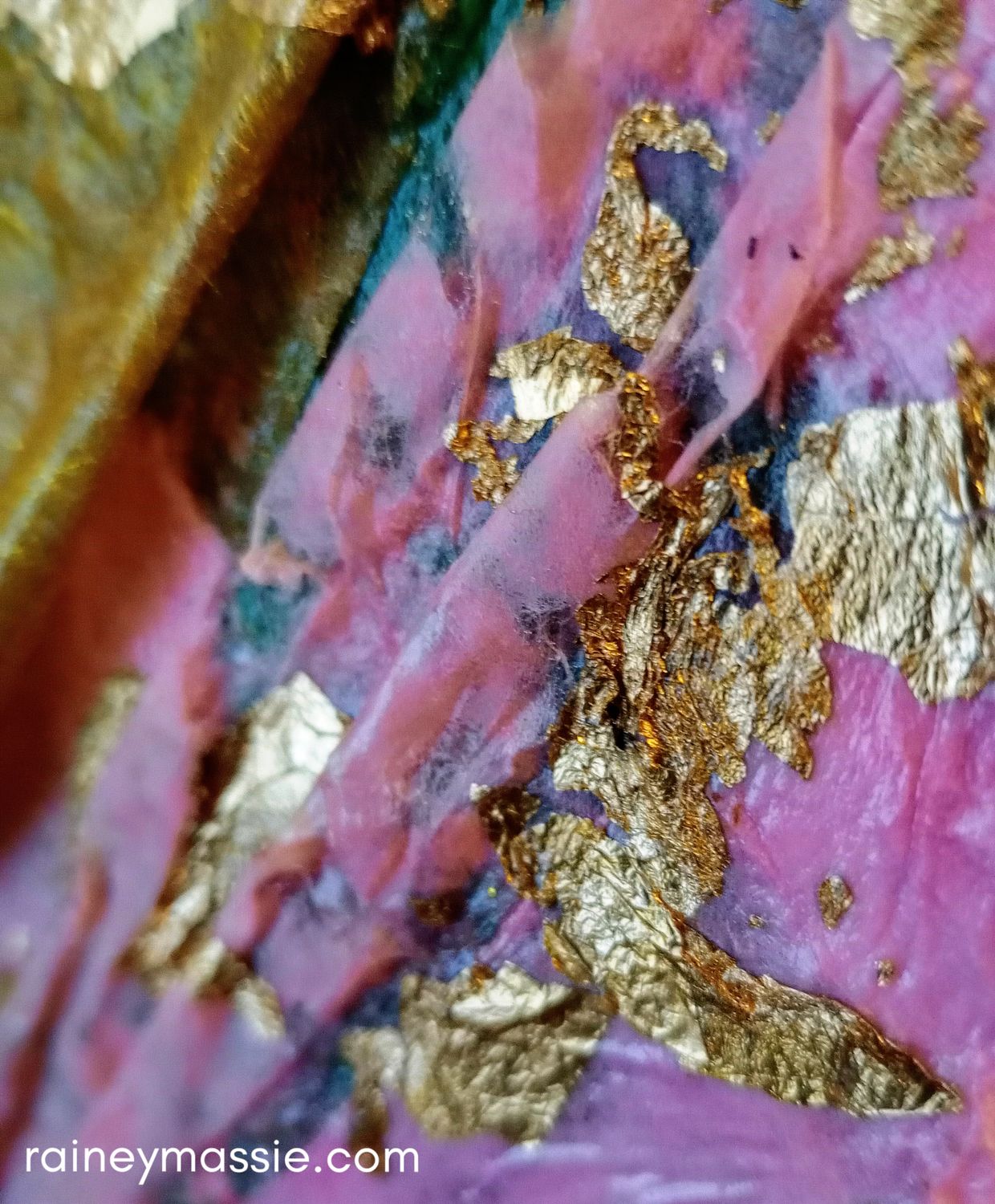 Golden - 6x6 Mixed Media Original Magnet