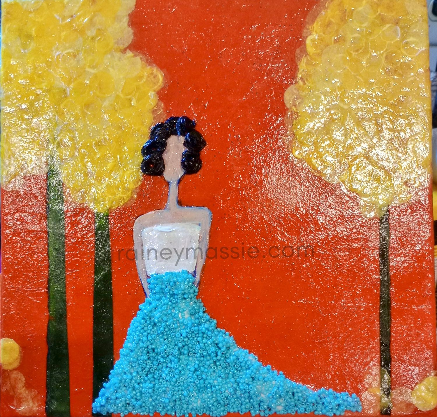Beautiful Day -10x10 Mixed Media Original