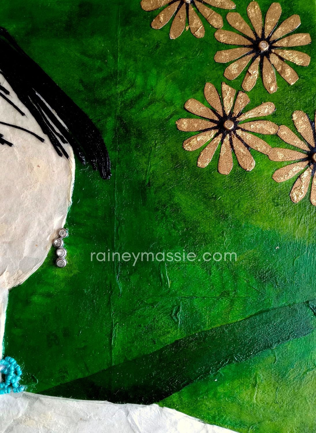 Emily - 10x10 Mixed Media Original LUXE Desk Art