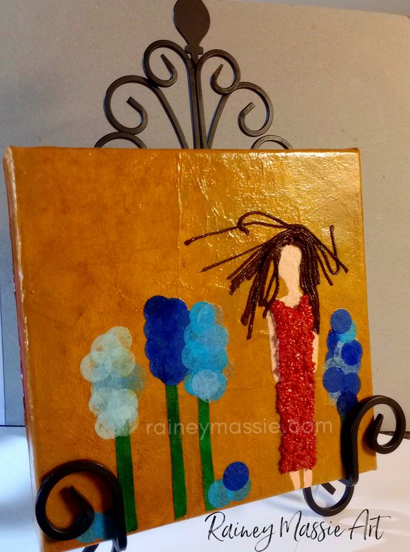 Spring Wind Gardens - 8x8 LUXE Desk Art Original