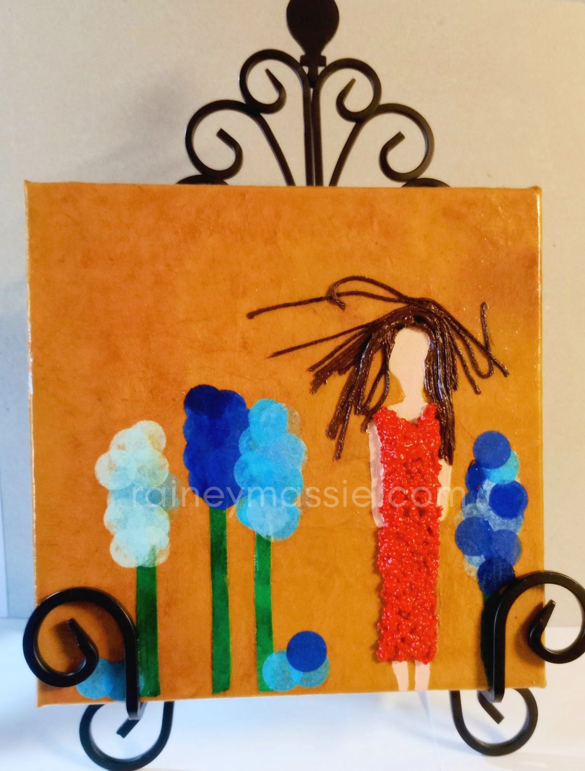 Spring Wind Gardens - 8x8 LUXE Desk Art Original