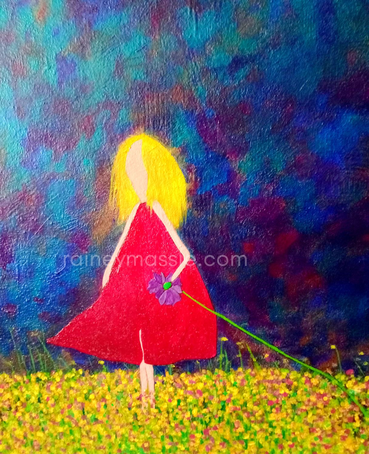 Late In The Midnight Hour - 24x24 Unframed  Painting