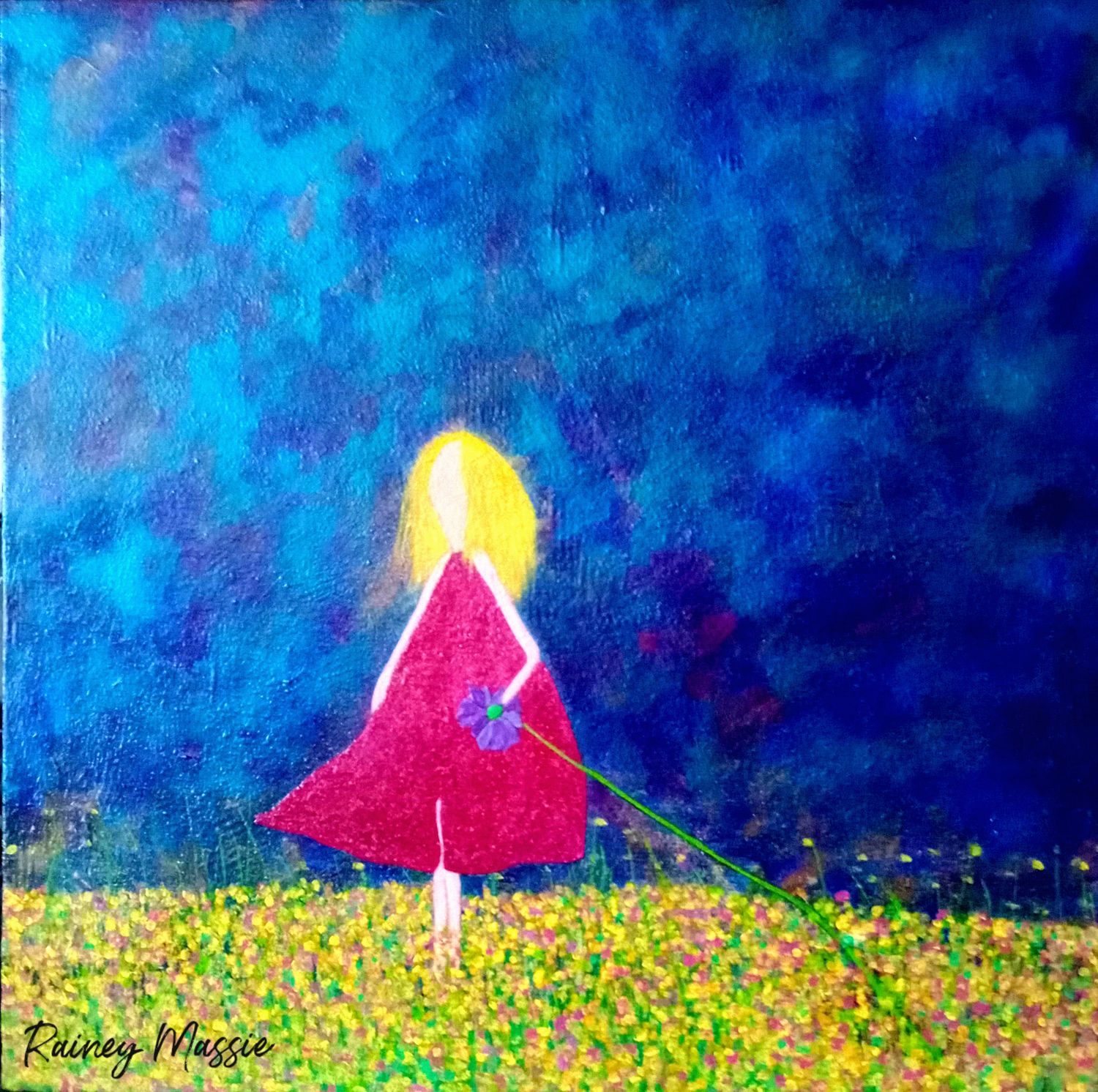 Late In The Midnight Hour - 24x24 Unframed  Painting