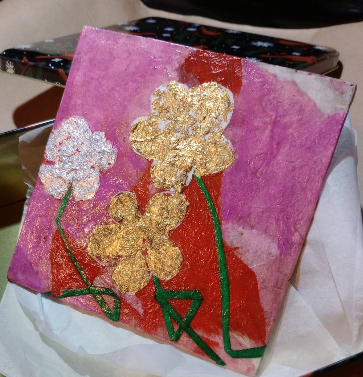 Bloomed - 6x6 Mixed Media Original Magnet