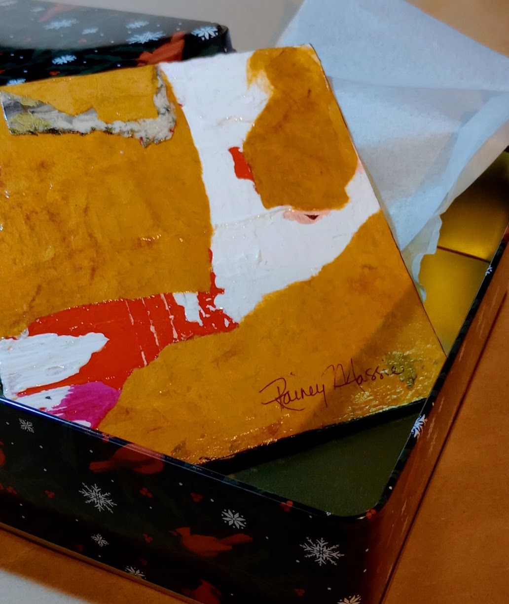 Stained Glass II - 6x6 Mixed Media Original Magnet