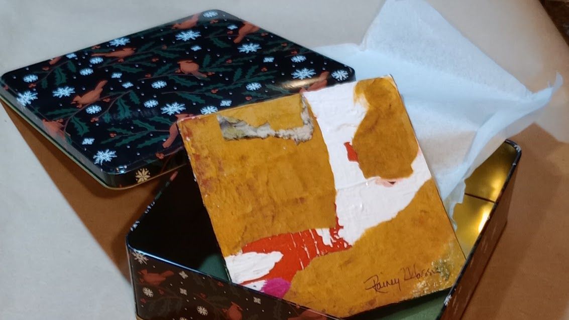 Stained Glass II - 6x6 Mixed Media Original Magnet