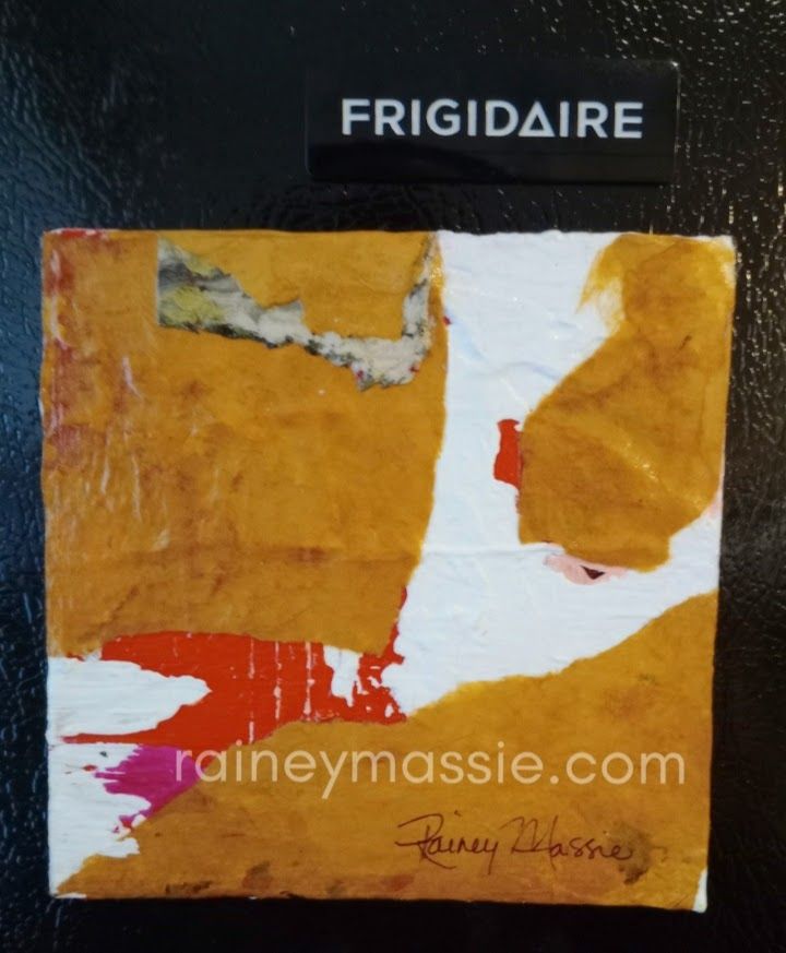 Stained Glass II - 6x6 Mixed Media Original Magnet
