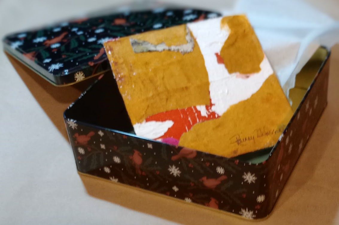 Stained Glass II - 6x6 Mixed Media Original Magnet