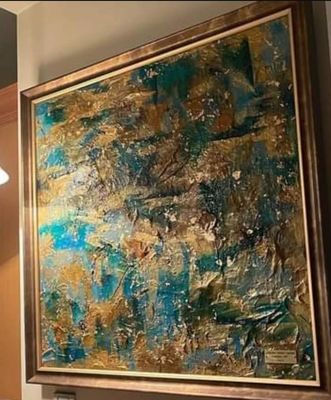 36x36 Framed Mixed Media Original