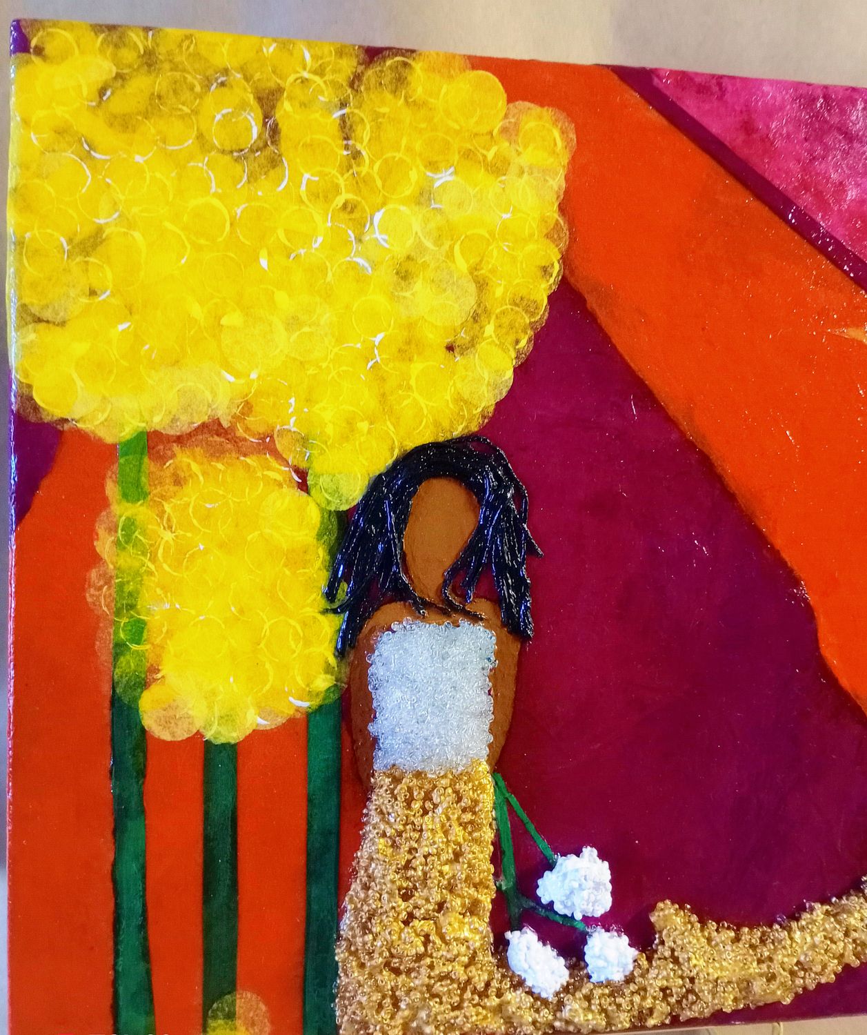 Dress Rehearsal - 10x10 Mixed Media Original