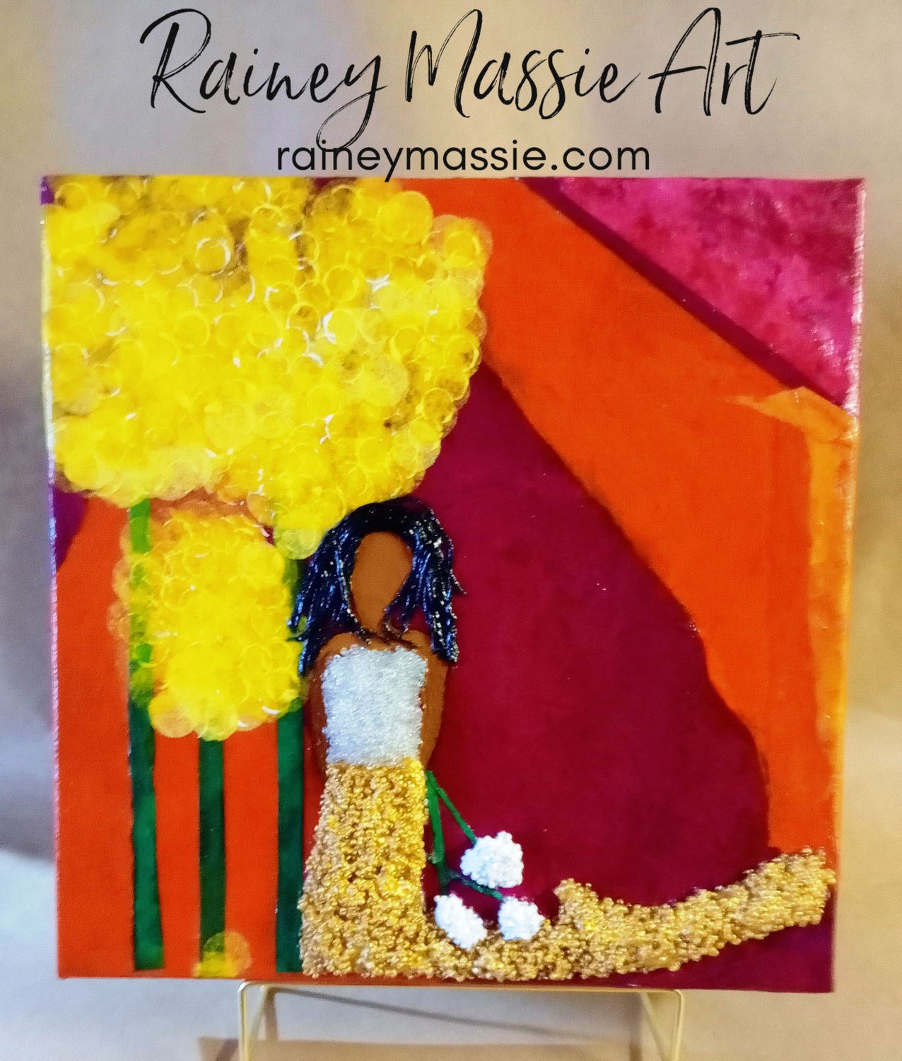 Dress Rehearsal - 10x10 Mixed Media Original