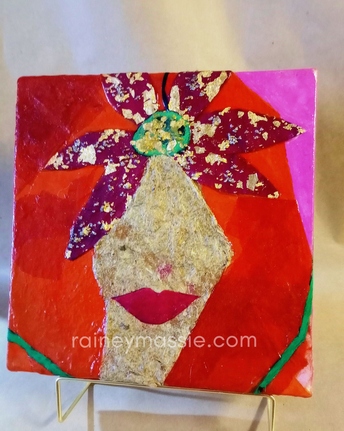 Sunny Lady - 10x10 LUXE Desk Art Original Sunny Lady - 10x10 LUXE Desk Art Original