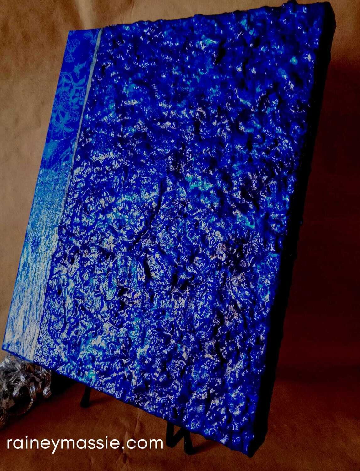 Galaxy Blues - LUXE Desk Art   11x14 Original