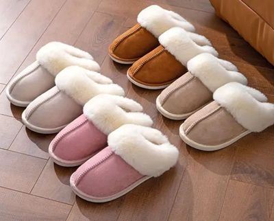 CozEy Life! Brown - Fluffy  Slippers - Size Small