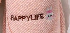 Happy Life Bunny Face - Pink Logo Slippers - Size Small, Medium &amp; Large