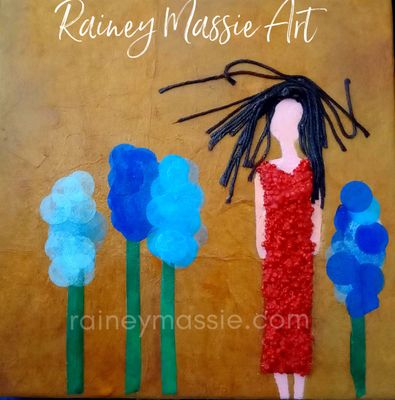 Spring Wind Gardens - 8x8 LUXE Desk Art Original