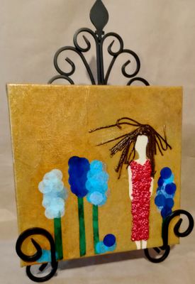 Spring Wind Gardens - 8x8 LUXE Desk Art Original