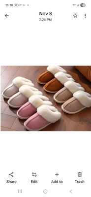 CozEy Life! Brown Fluffy Slippers - Size Large