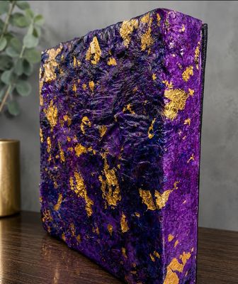 Deep Purple - 10x10 LUXE Desk Art with Gold Foil