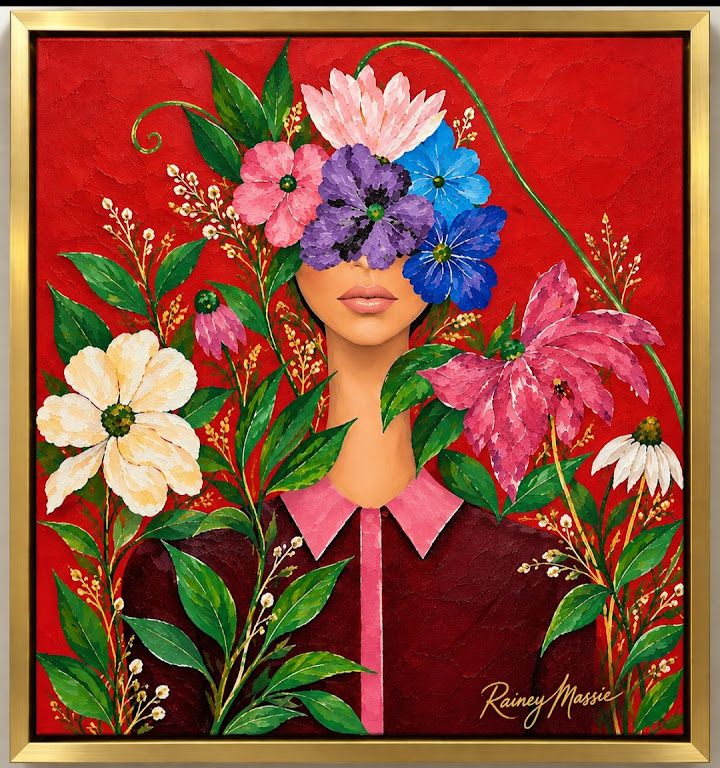 Sweet Lady - 38x40 Framed Original