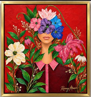 Sweet Lady - 38x40 Framed Original