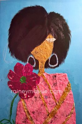 I Am The Art - 38x40 Mixed Media Original