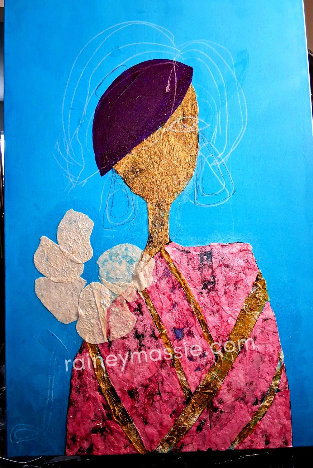 (SOLD) I Am The Art - 38x40 Mixed Media Original