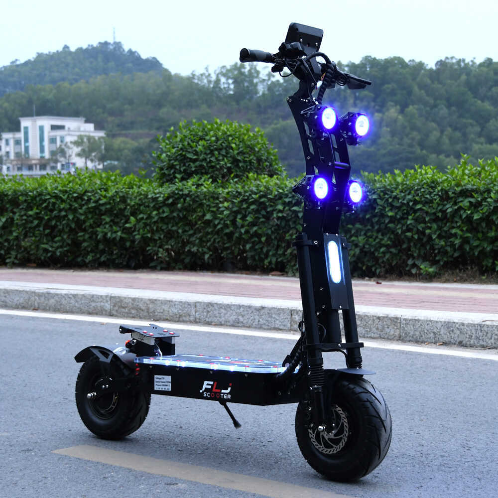 FLJ 72V 8000W 13inch Fat Wheel E-Scooter With 90-130kms Range And 90km/h Speed - Dual-Motor