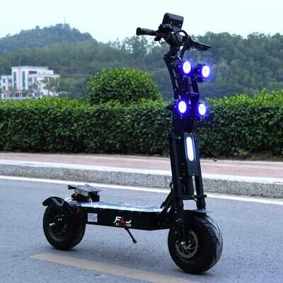 FLJ 72V 8000W 13inch Fat Wheel E-Scooter With 90-130kms Range And 90km/h Speed - Dual-Motor