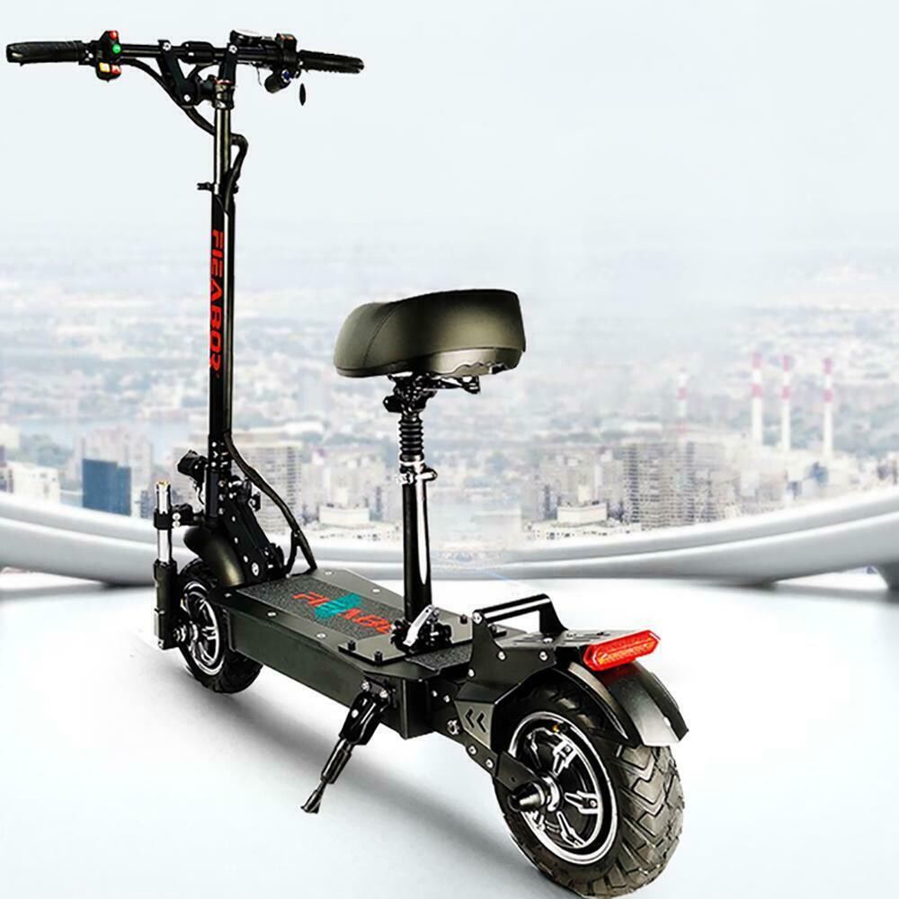 Adult Electric Scooter With Seat Foldable Fat Tire 60V 2400W 75 km/h