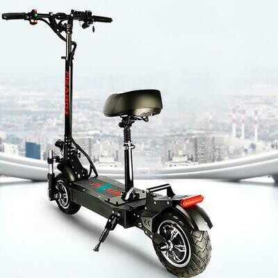 Adult Electric Scooter With Seat Foldable Fat Tire 60V 2400W 75 km/h