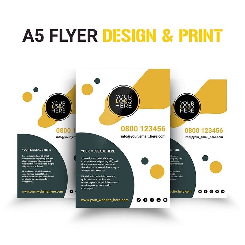 500 x A5 Flyers Design & Print