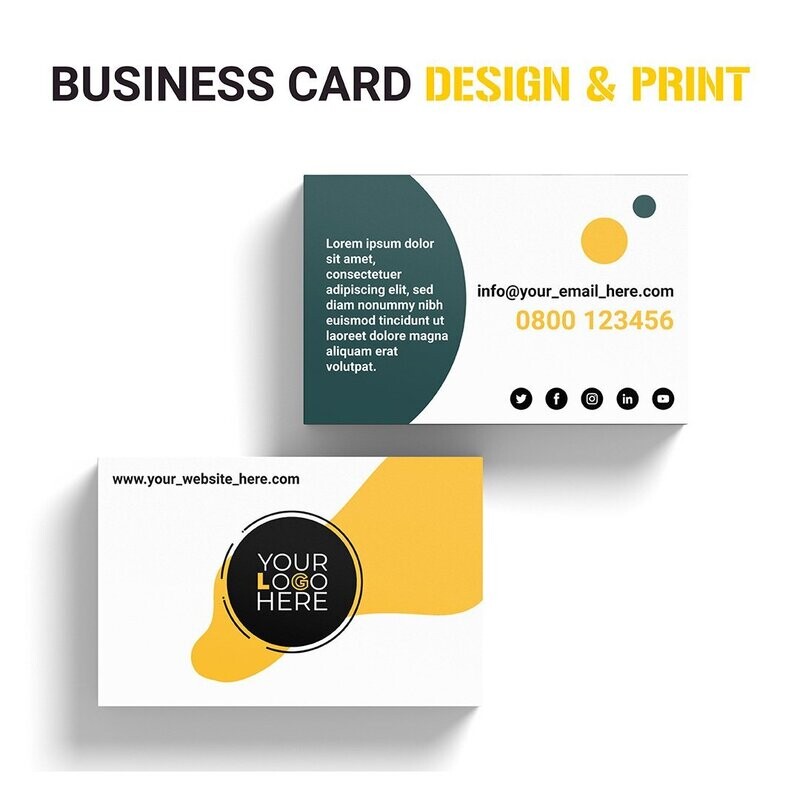 500 x Business Cards Design & Print