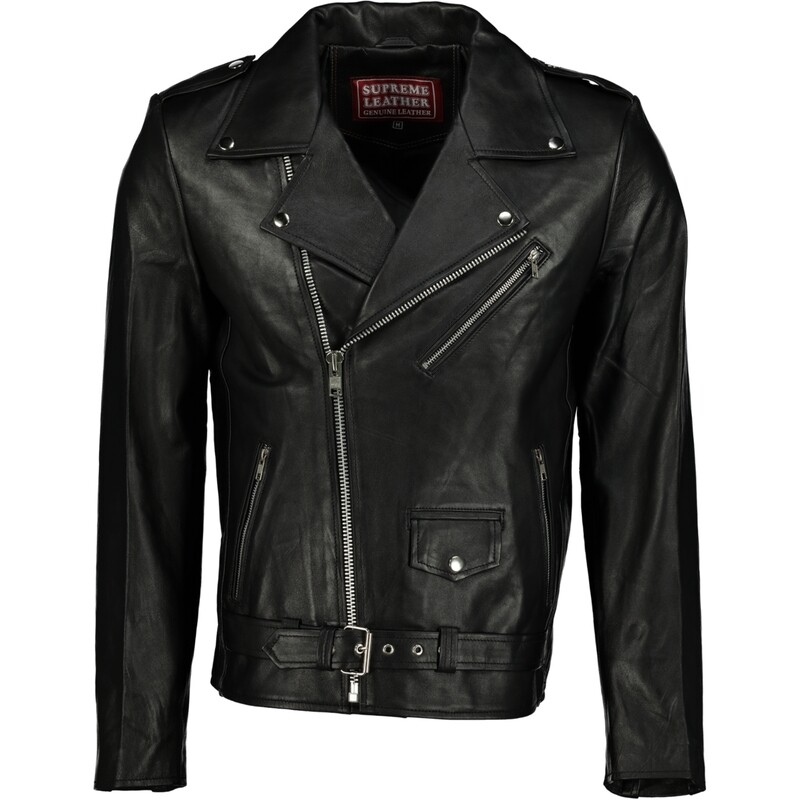 MENS CLASSIC BIKER LEATHER JACKET