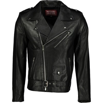 MENS CLASSIC BIKER LEATHER JACKET